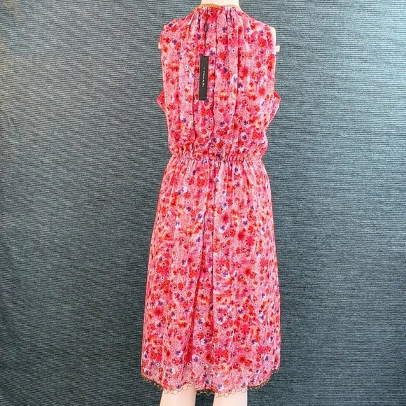 Tahari Seliah Dress Floral With Gold Chain Accents NWT - Picture 7 of 14